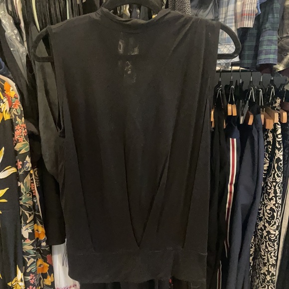 All Saints Wrap Shirt Black Size Medium - Picture 2 of 3